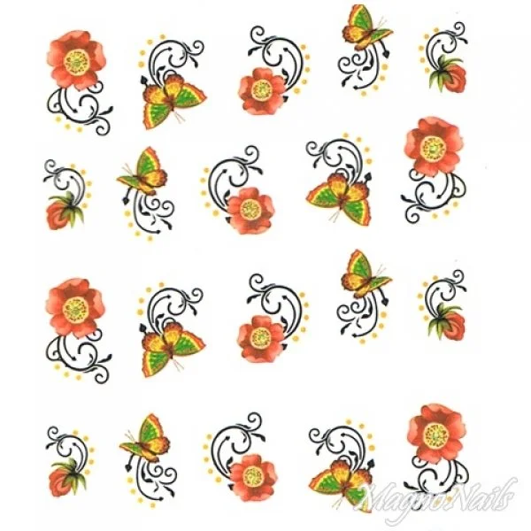 2D Nail Art One Stoke Sticker