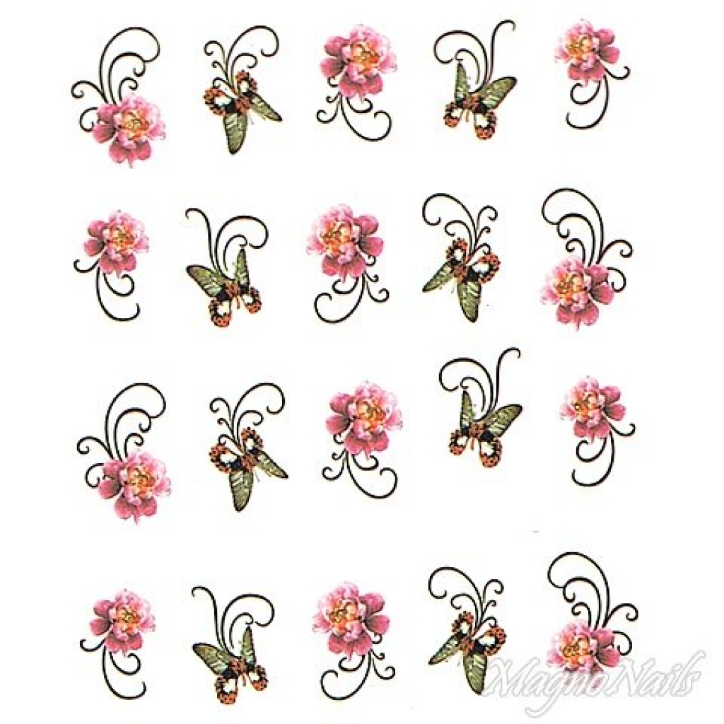 2D Nail Art One Stoke Sticker