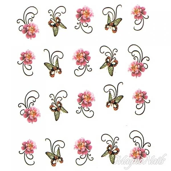 2D Nail Art One Stoke Sticker