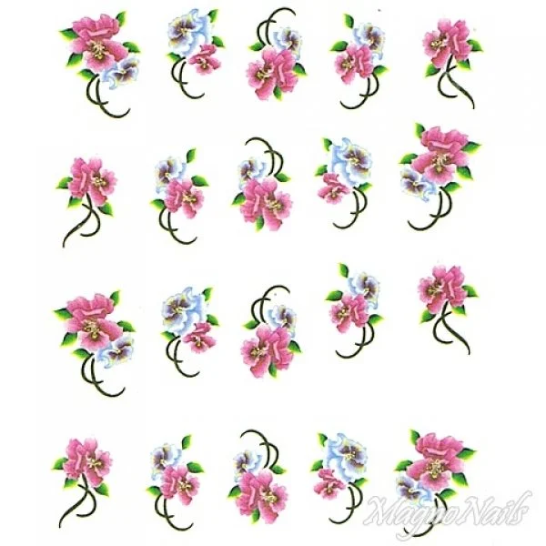 2D Nail Art One Stoke Sticker