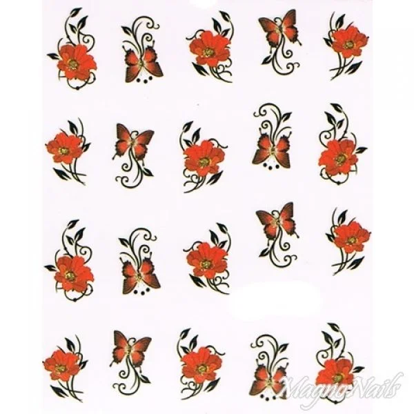 2D Nail Art One Stoke Sticker