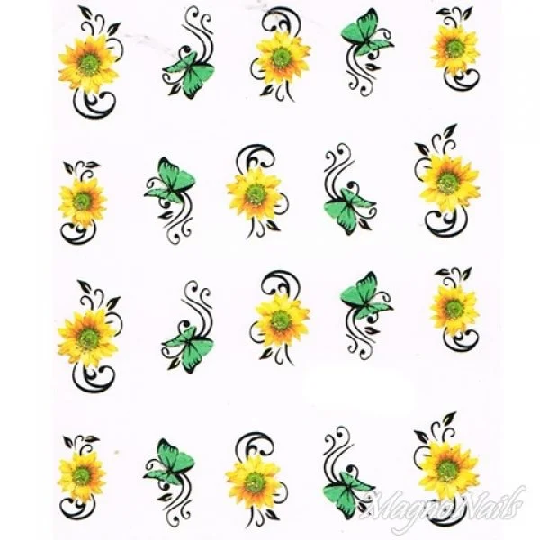 2D Nail Art One Stoke Sticker