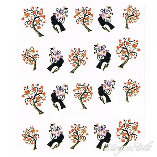 2D Nail Art One Stoke Sticker