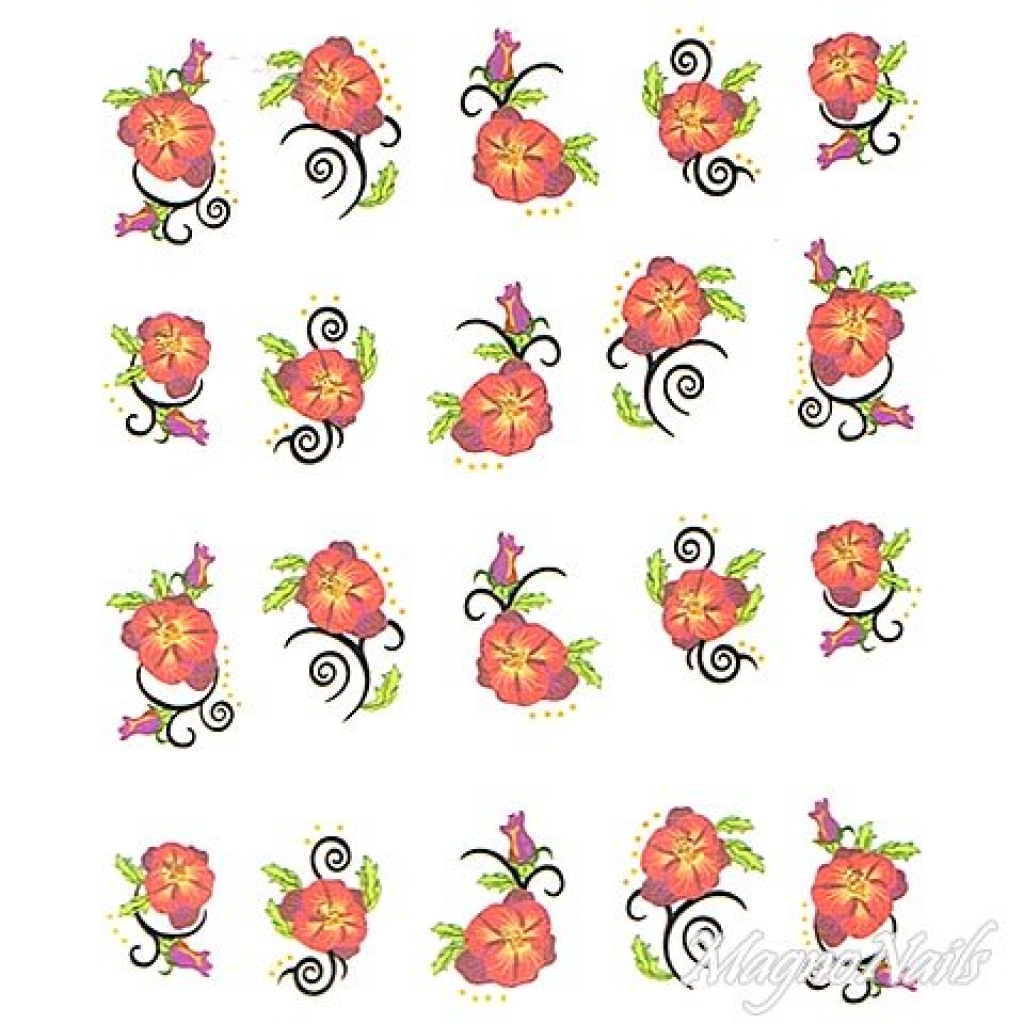2D Nail Art One Stoke Sticker