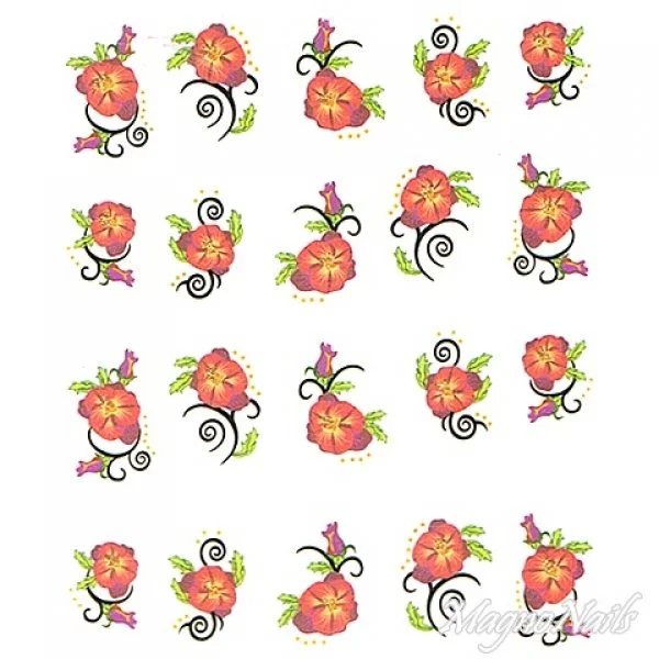 2D Nail Art One Stoke Sticker