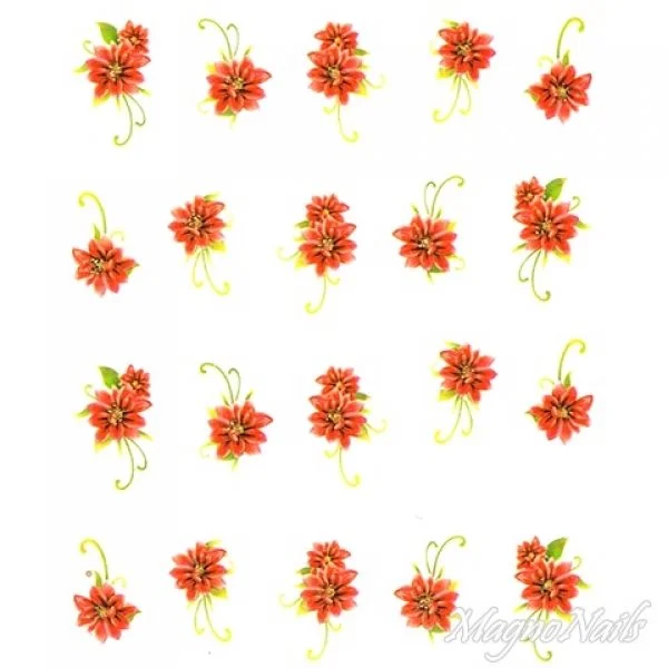 2D Nail Art One Stoke Sticker