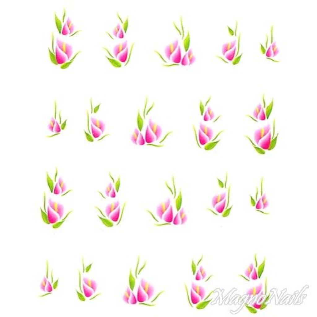 2D Nail Art One Stoke Sticker