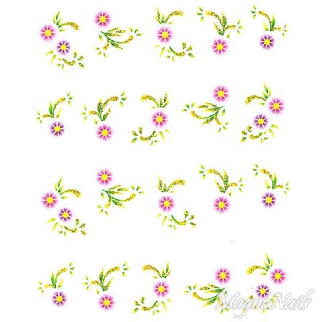 2D Nail Art One Stoke Sticker