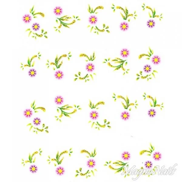 2D Nail Art One Stoke Sticker