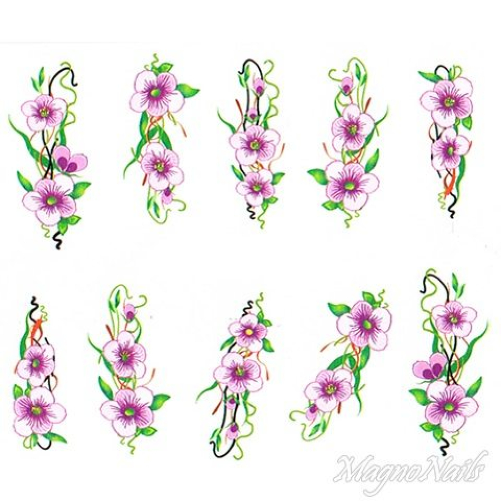 2D Nail Art One Stoke Sticker