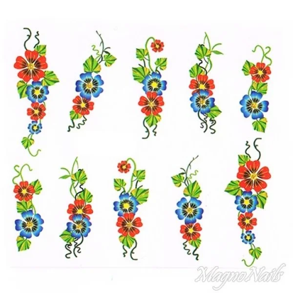 2D Nail Art One Stoke Sticker