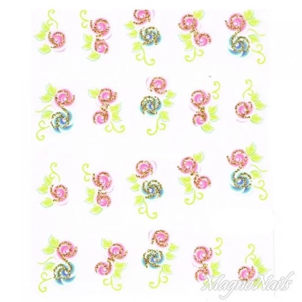 2D Nail Art One Stoke Sticker