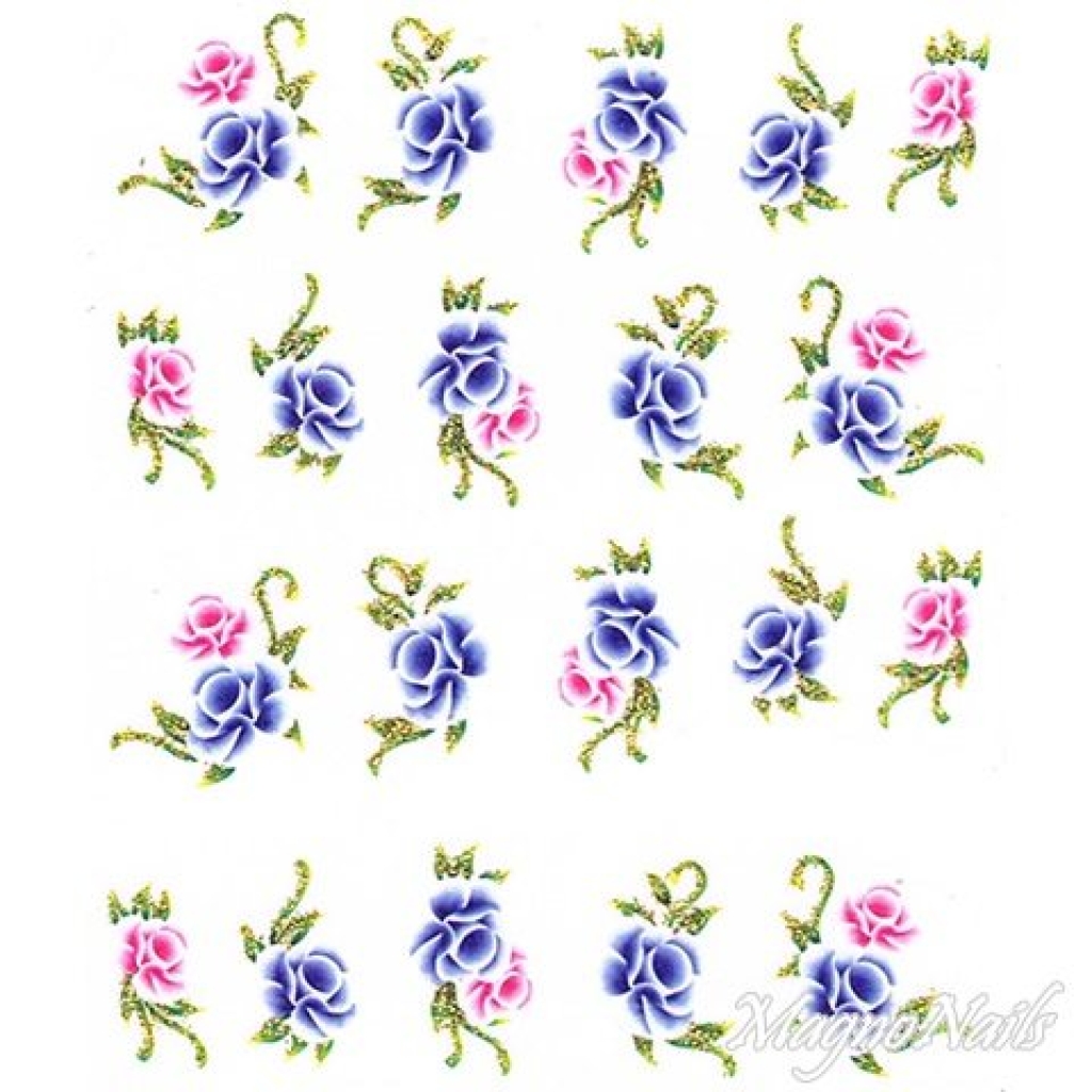 2D Nail Art One Stoke Sticker