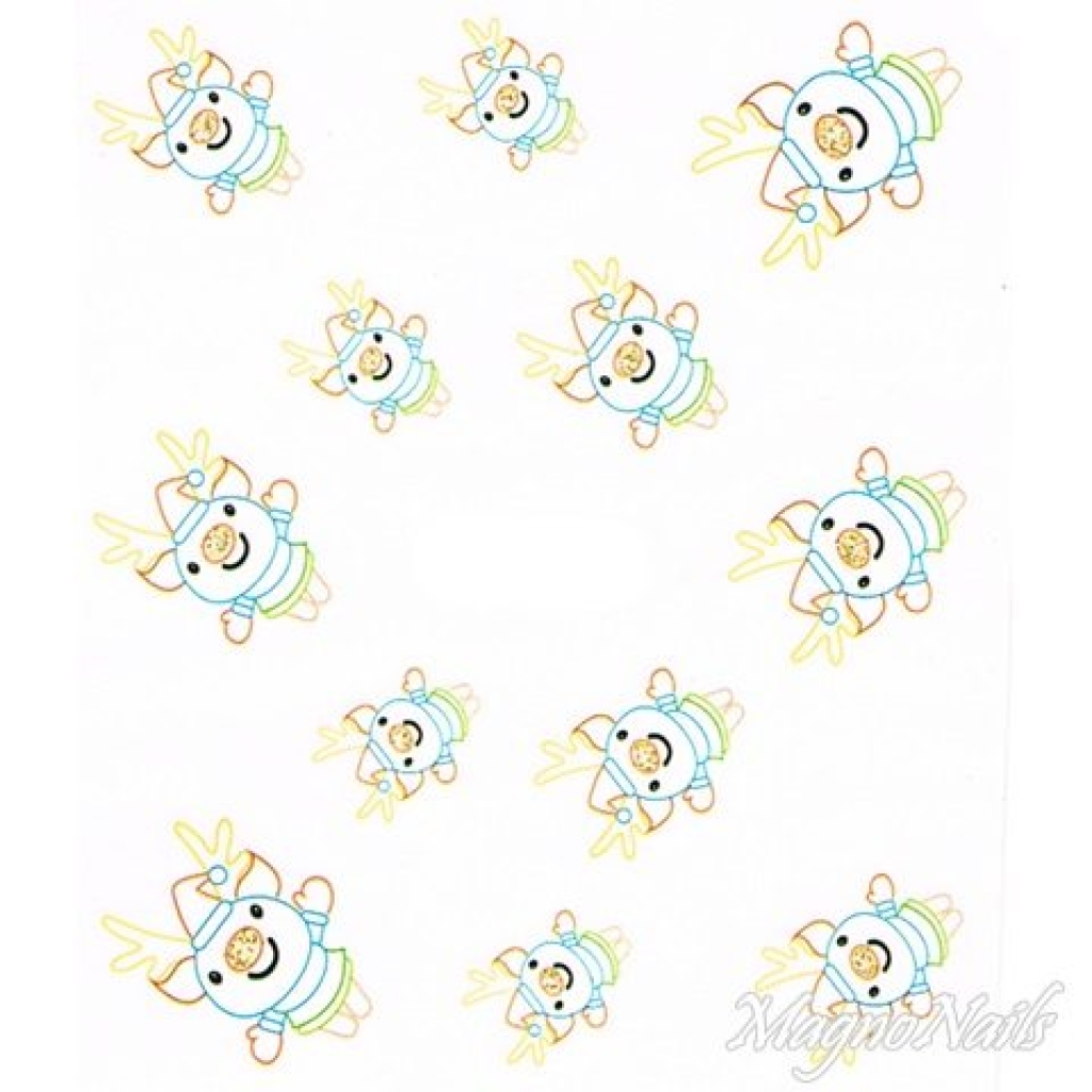 2D Nail Art One Stoke Sticker