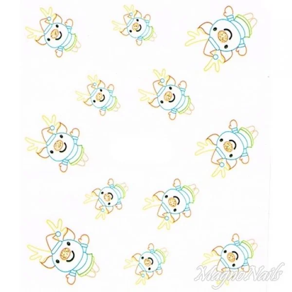 2D Nail Art One Stoke Sticker