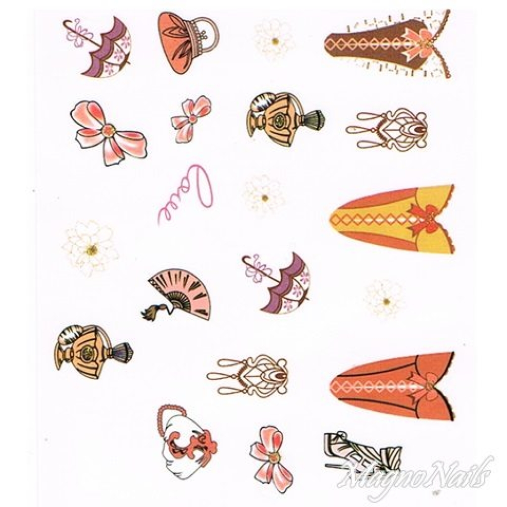 2D Nail Art One Stoke Sticker