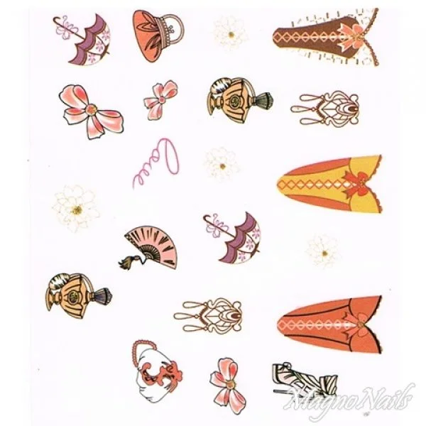 2D Nail Art One Stoke Sticker