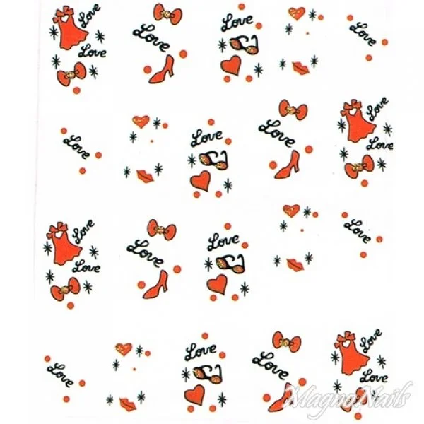 2D Nail Art One Stoke Sticker