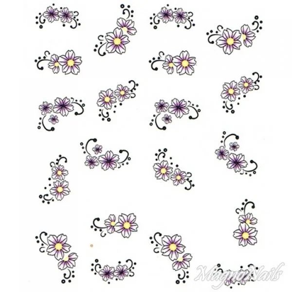 2D Nail Art One Stoke Sticker