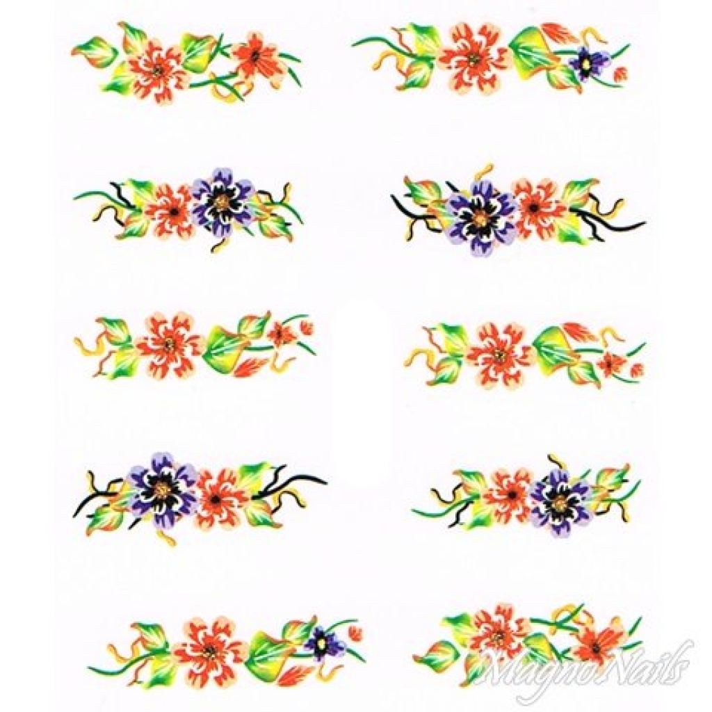 2D Nail Art One Stoke Sticker