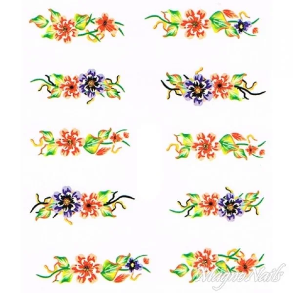 2D Nail Art One Stoke Sticker