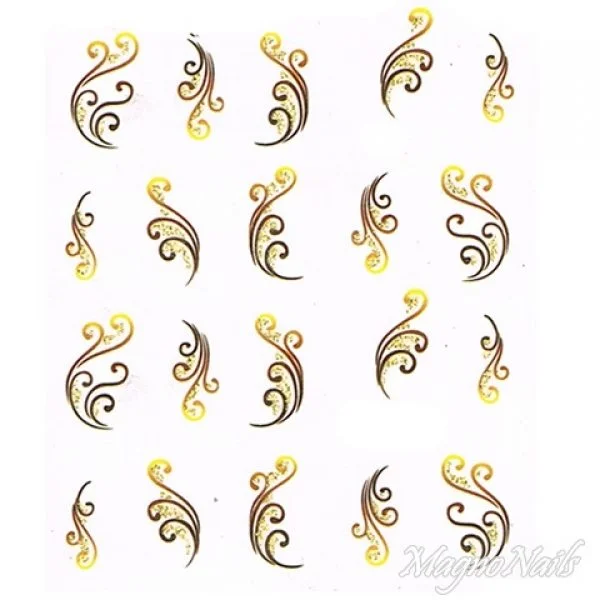 2D Nail Art One Stoke Sticker