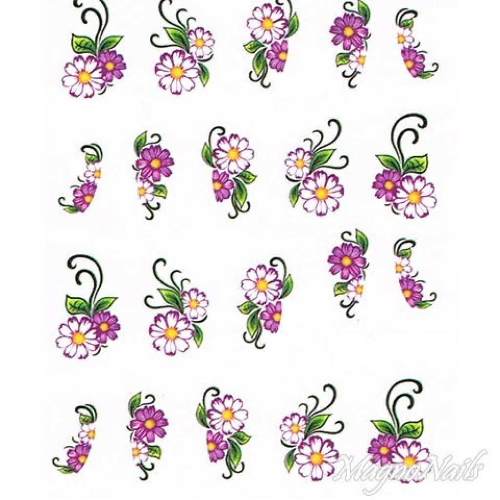 2D Nail Art One Stoke Sticker