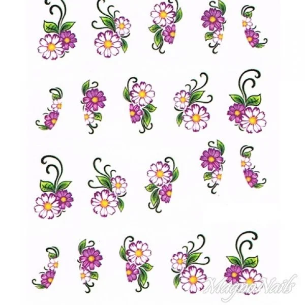 2D Nail Art One Stoke Sticker