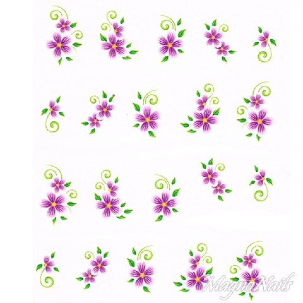 2D Nail Art One Stoke Sticker