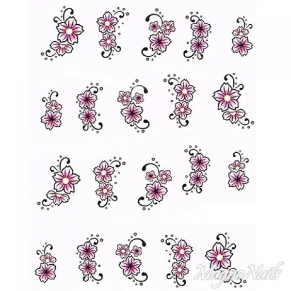 2D Nail Art One Stoke Sticker