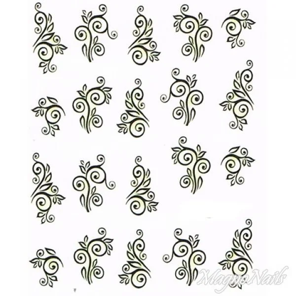 2D Nail Art One Stoke Sticker