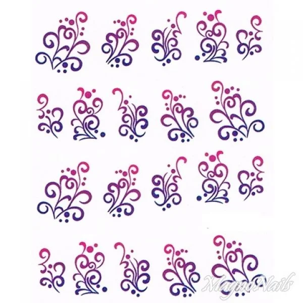 2D Nail Art One Stoke Sticker