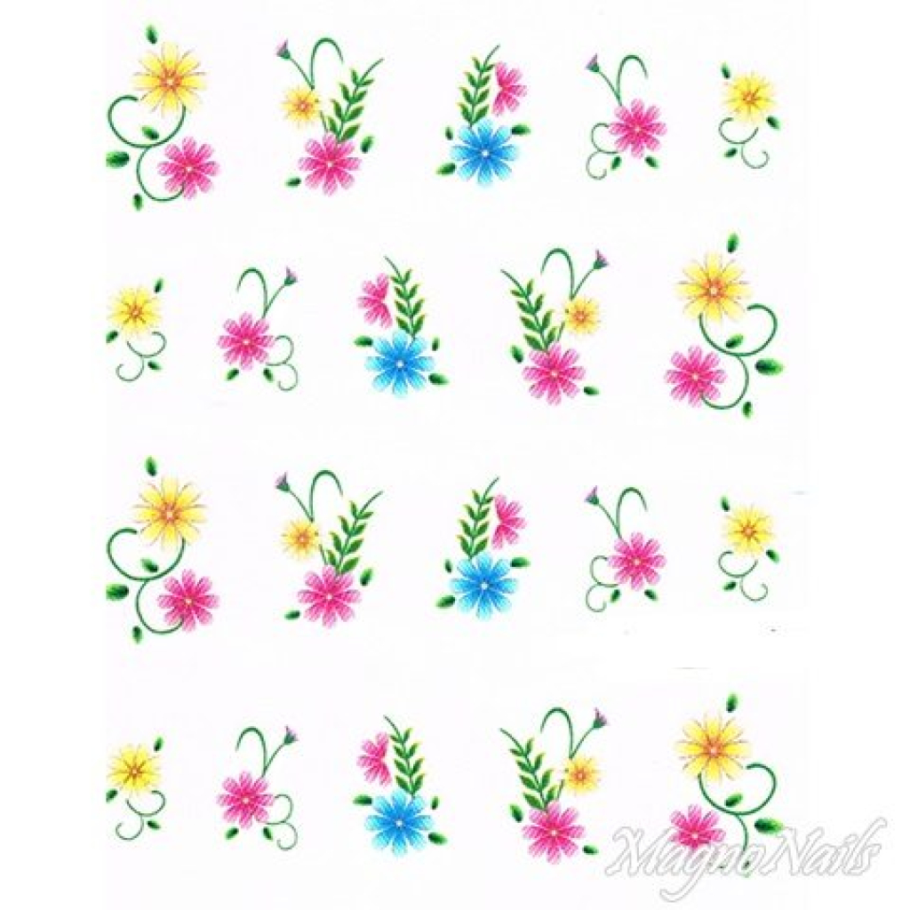 2D Nail Art One Stoke Sticker