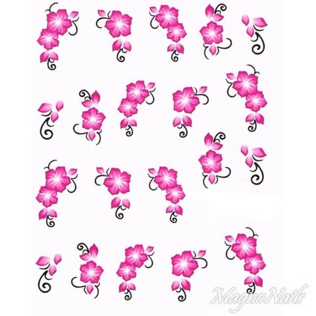 2D Nail Art One Stoke Sticker