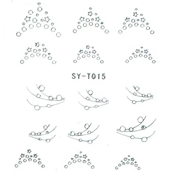 2D Nail Art One Stoke Sticker