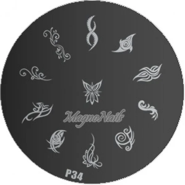 Nail Stamping Schablone P34