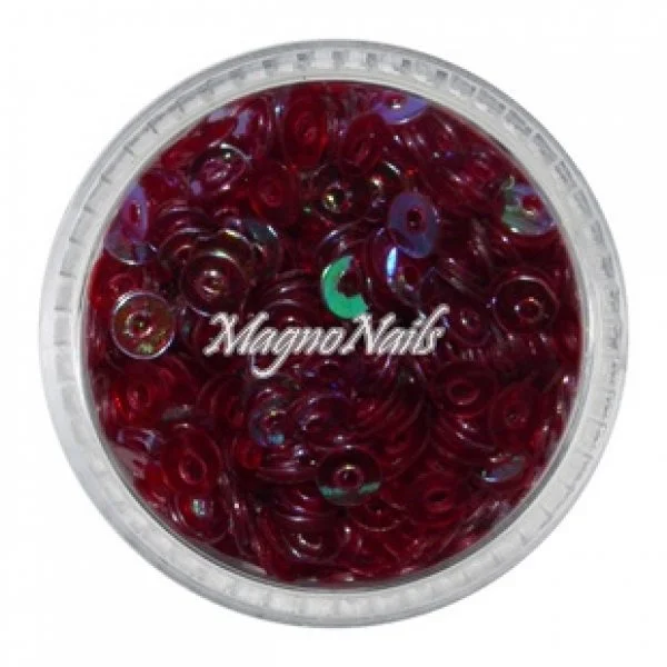 Nail Art Pailetten rund dunkelrot Nägel Nails Nailart Nageldesign Nagel GlitzerPailetten