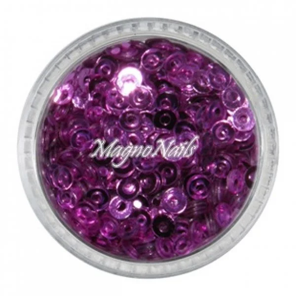 Nail Art Pailetten rund violett metallic Nailart Nails Nägel Schmuck Einleger Einlegemotive Nageldesign
