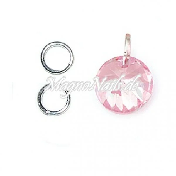 Nail Piercing rund - rosa Nageldesign Nägel Schmuck Nails 
