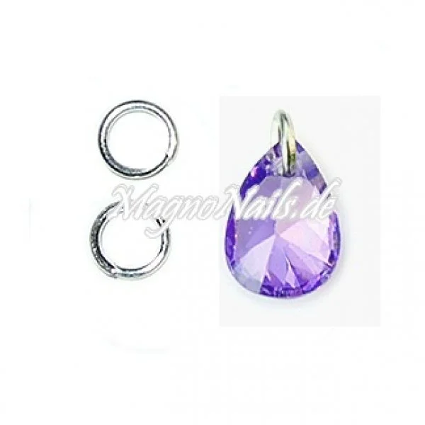 Nail Piercing Tropfen - flieder Nageldesign Nägel Schmuck Nails 