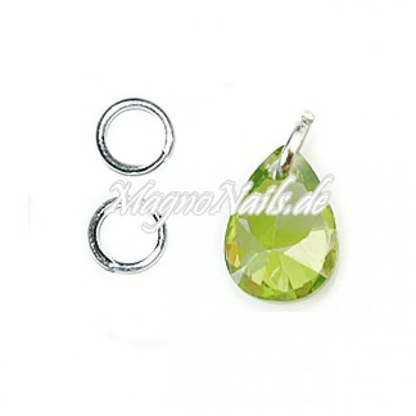 Nail Piercing Tropfen - grün Nageldesign Nägel Schmuck Nails 