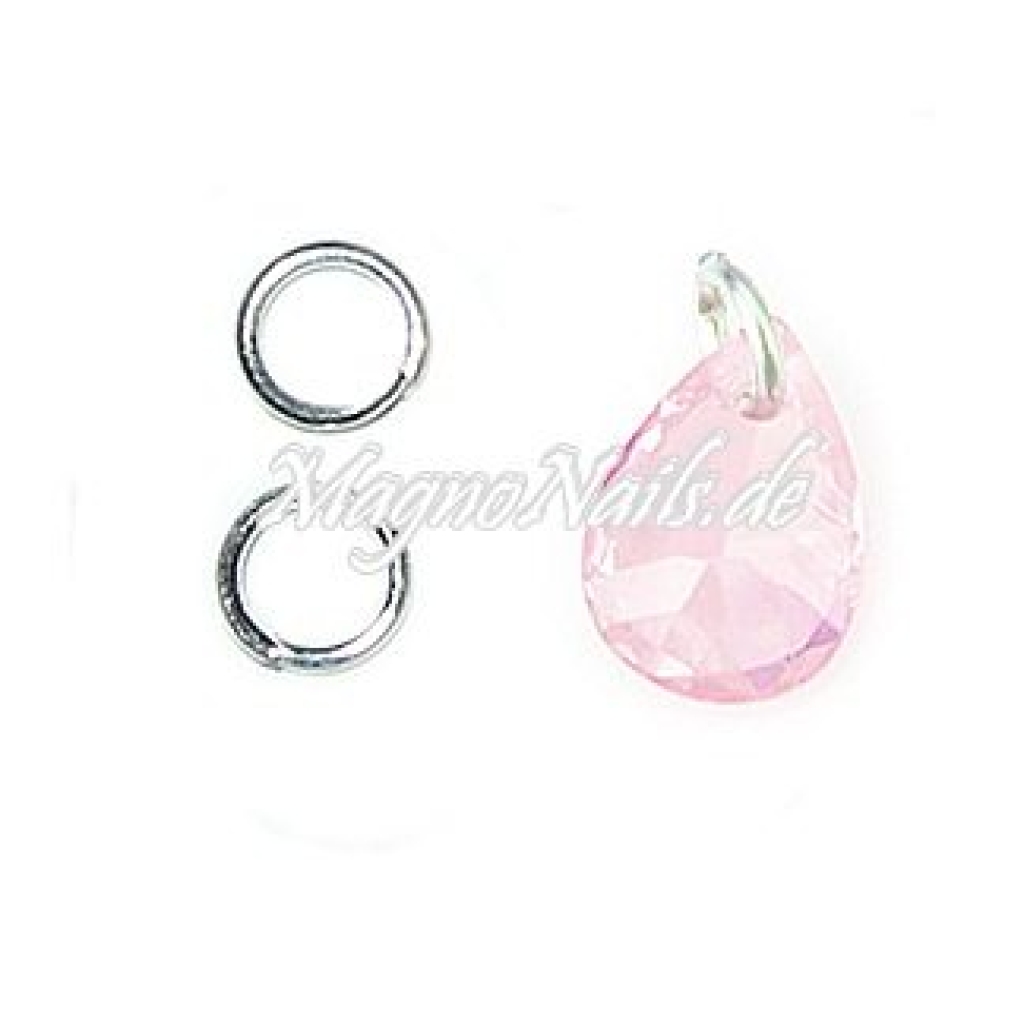Nail Piercing Tropfen - rosa Nageldesign Nägel Schmuck Nails 