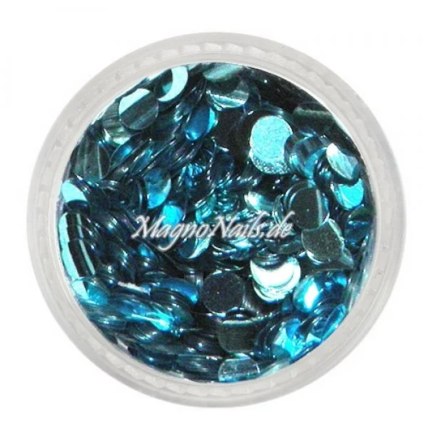 Runde Glitter - 3mm - hellblau Nageldesign Nägel Nails Nagelstudio Einleger Nailart