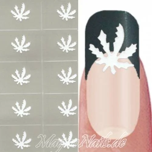 Nail Art Schablone - Nagellack Sticker Airbrush Nail Aufkleber selbstklebend