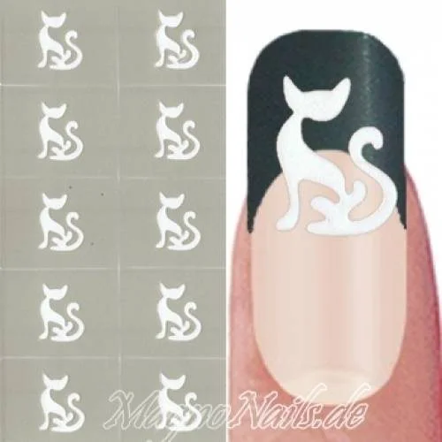 Nail Art Schablone - Nagellack Sticker Airbrush Nail Aufkleber selbstklebend