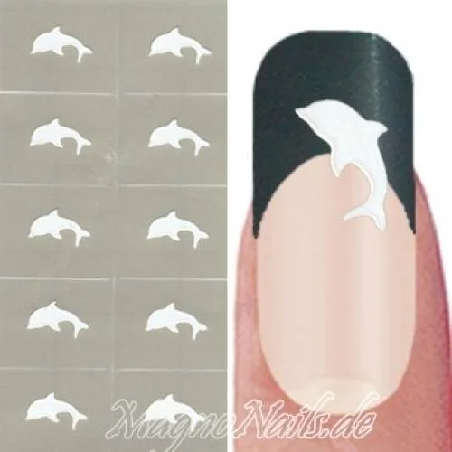 Nail Art Schablone - Nagellack Sticker Airbrush Nail Aufkleber selbstklebend