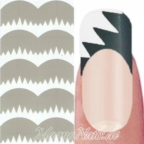 Nail Art Schablone - Nagellack Sticker Airbrush Nail Aufkleber selbstklebend