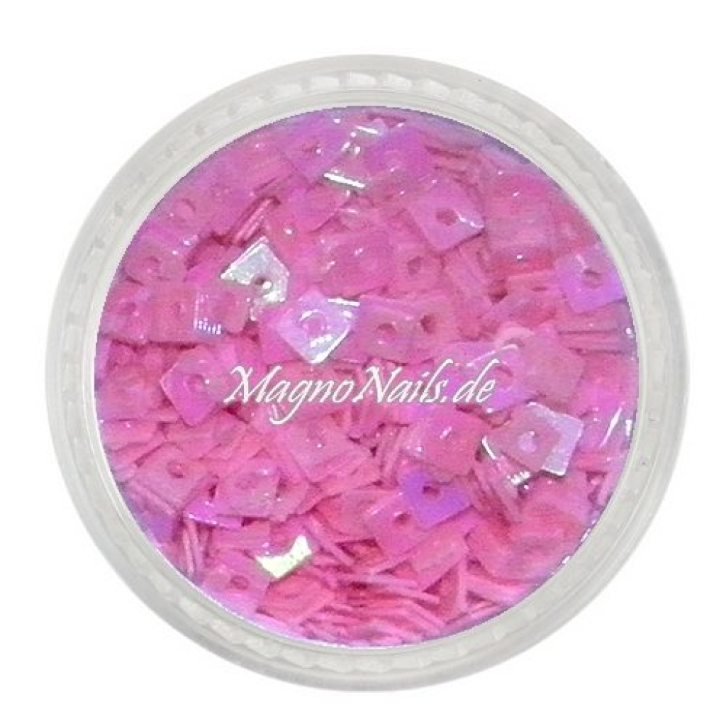 Glitter Shapes - Einlegemotive - Quadrat light pink Nail Art Nails Nagel Nögel Nailart Einleger