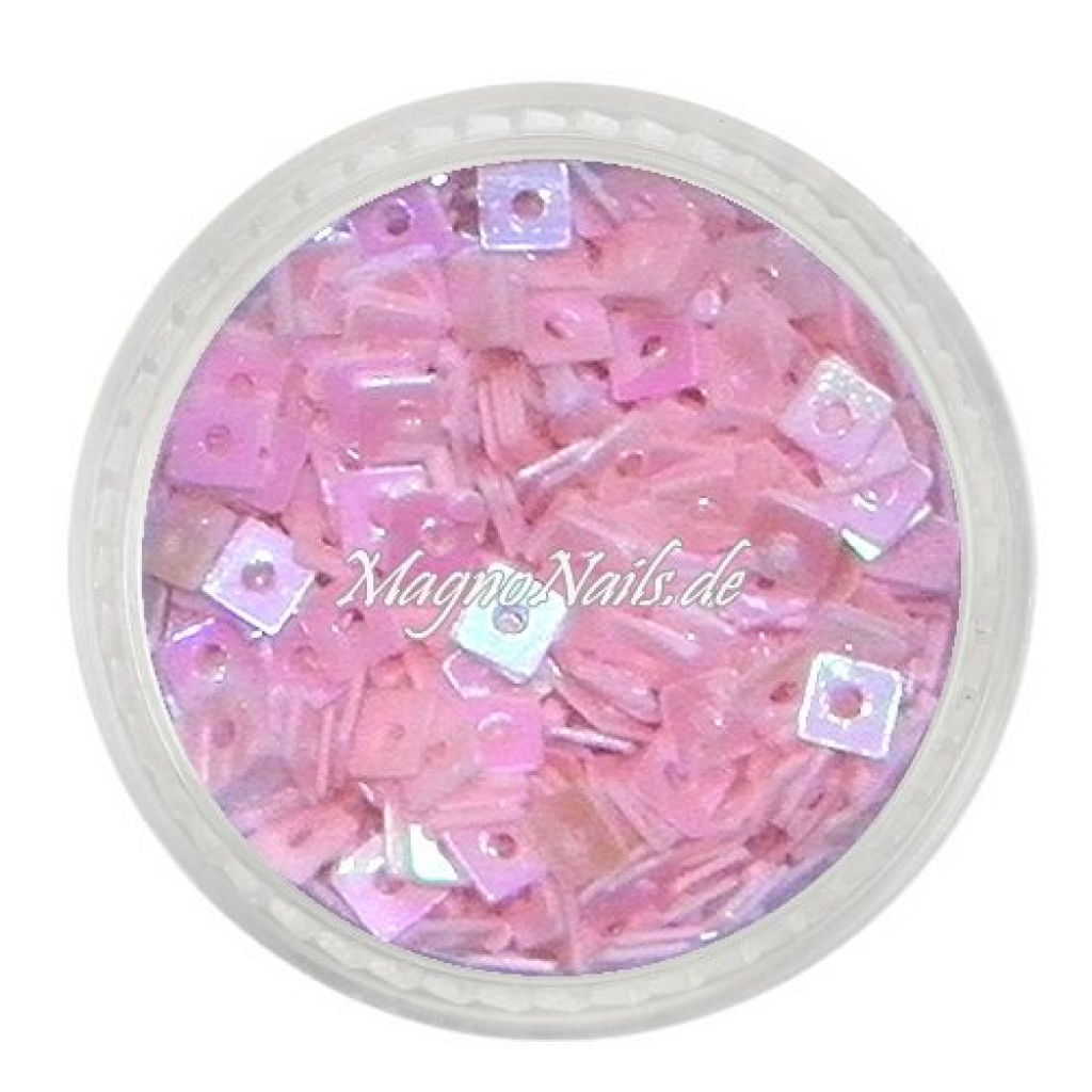 Glitter Shapes - Einlegemotive - Quadrat rosa Nail Art Nails Nagel Nögel Nailart Einleger