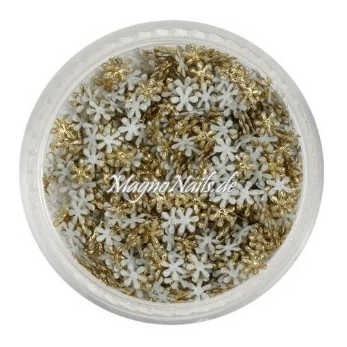 3D Einlegemotive - Shapes - Schneeflocken gold